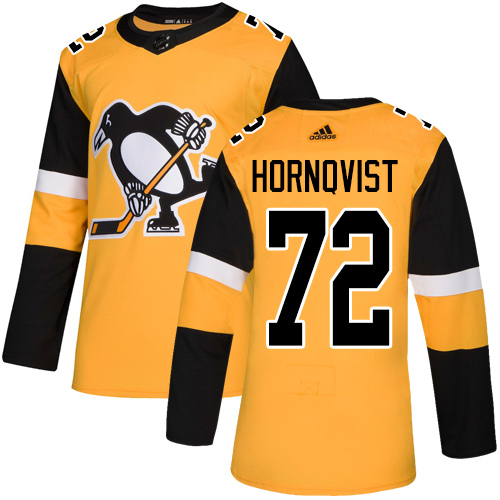 Adidas Penguins #72 Patric Hornqvist Gold Alternate Authentic Stitched Youth NHL Jersey