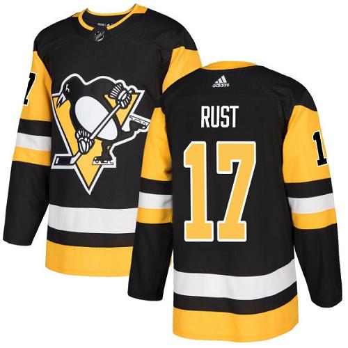 Adidas Penguins #17 Bryan Rust Black Home Authentic Stitched Youth NHL Jersey