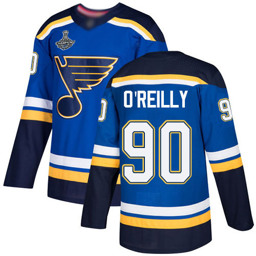 Adidas Blues #90 Ryan O'Reilly Blue Home Authentic Stanley Cup Champions Stitched Youth NHL Jersey