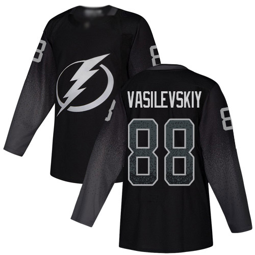 Adidas Lightning #88 Andrei Vasilevskiy Black Alternate Authentic Stitched Youth NHL Jersey