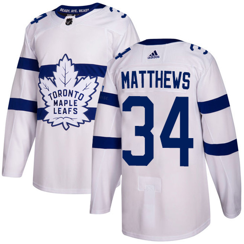Adidas Maple Leafs #34 Auston Matthews White Authentic 2018 Stadium Series Stitched Youth NHL Jersey