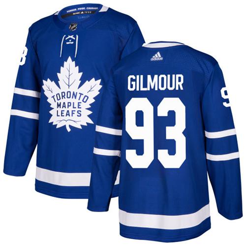 Adidas Maple Leafs #93 Doug Gilmour Blue Home Authentic Stitched Youth NHL Jersey