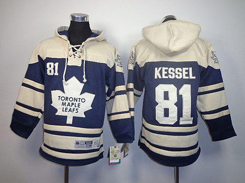 Maple Leafs #81 Phil Kessel Blue Sawyer Hooded Sweatshirt Stitched Youth NHL Jersey
