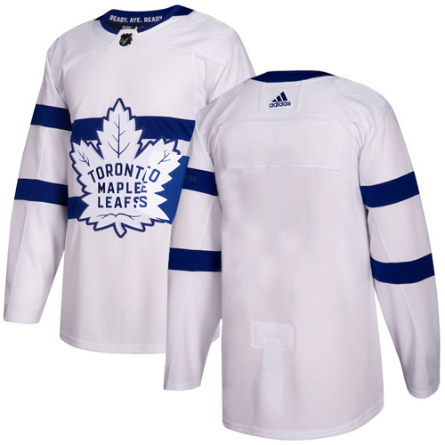 Adidas Maple Leafs Blank White Authentic 2018 Stadium Series Stitched Youth NHL Jersey