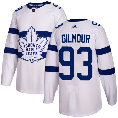 Adidas Maple Leafs #93 Doug Gilmour White Authentic 2018 Stadium Series Stitched Youth NHL Jersey