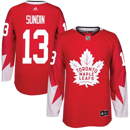 Adidas Maple Leafs #13 Mats Sundin Red Team Canada Authentic Stitched Youth NHL Jersey