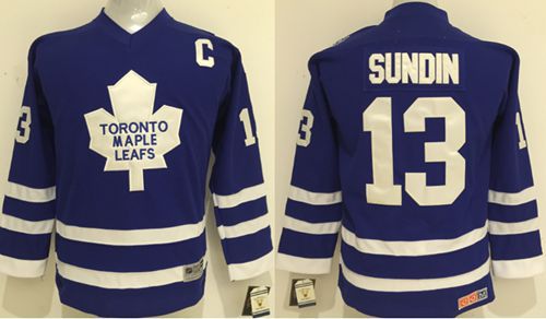 Maple Leafs #13 Mats Sundin Blue CCM Stitched Youth NHL Jersey