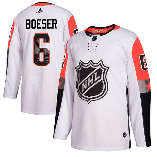 Adidas Canucks #6 Brock Boeser White 2018 All-Star Pacific Division Authentic Youth Stitched NHL Jersey