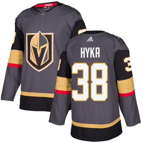Adidas Golden Knights #38 Tomas Hyka Grey Home Authentic Stitched Youth NHL Jersey