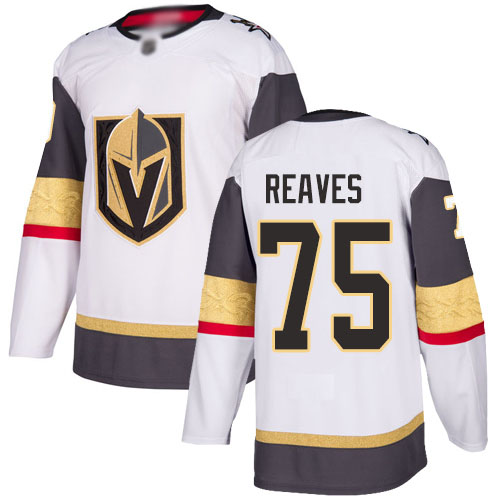 Adidas Golden Knights #75 Ryan Reaves White Road Authentic Stitched Youth NHL Jersey