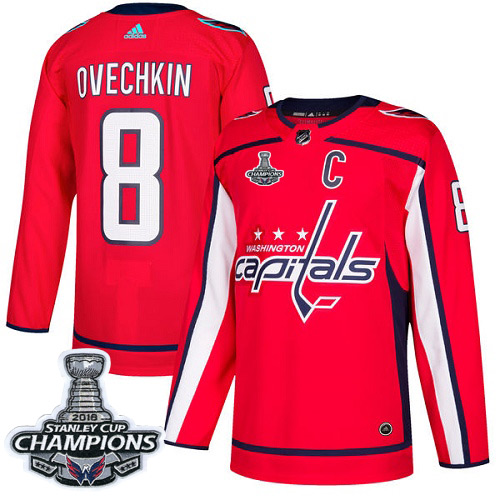 Adidas Capitals #8 Alex Ovechkin Red Home Authentic Stanley Cup Final Champions Stitched Youth NHL Jersey