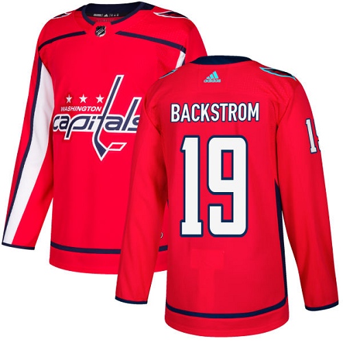 Adidas Capitals #19 Nicklas Backstrom Red Home Authentic Stitched Youth NHL Jersey