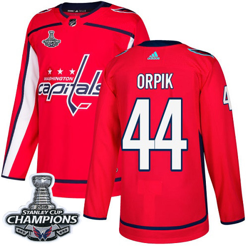 Adidas Capitals #44 Brooks Orpik Red Home Authentic Stanley Cup Final Champions Stitched Youth NHL Jersey