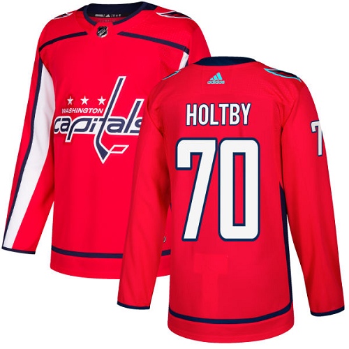 Adidas Capitals #70 Braden Holtby Red Home Authentic Stitched Youth NHL Jersey