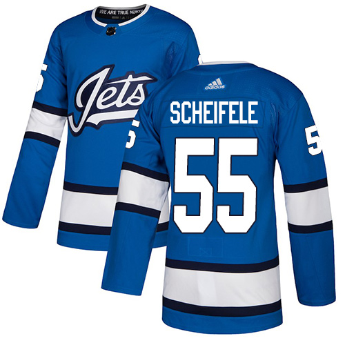 Adidas Jets #55 Mark Scheifele Blue Alternate Authentic Stitched Youth NHL Jersey