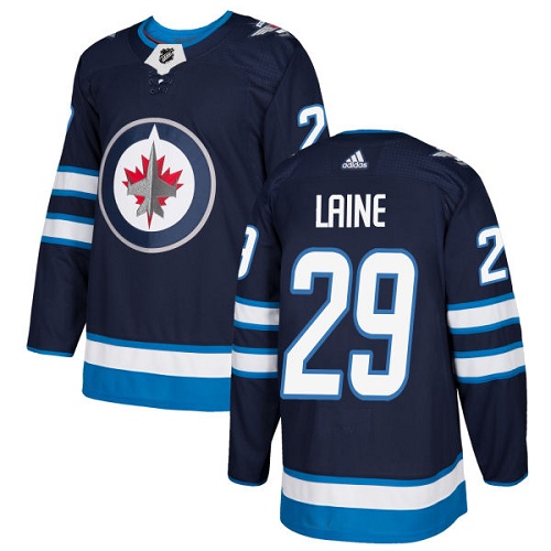 Adidas Jets #29 Patrik Laine Navy Blue Home Authentic Stitched Youth NHL Jersey