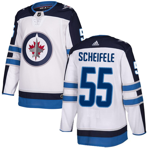 Adidas Jets #55 Mark Scheifele White Road Authentic Stitched Youth NHL Jersey