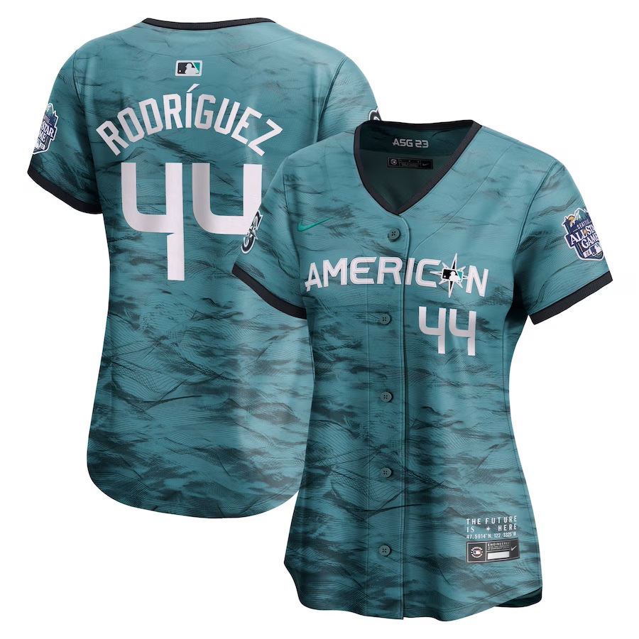 Women's American League Julio Rodriguez Nike Teal 2023 MLB All-Star Game Limited Player Jersey