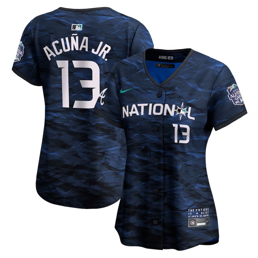 Women's National League Ronald Acuña Jr. Nike Royal 2023 MLB All-Star Game Limited Player Jersey