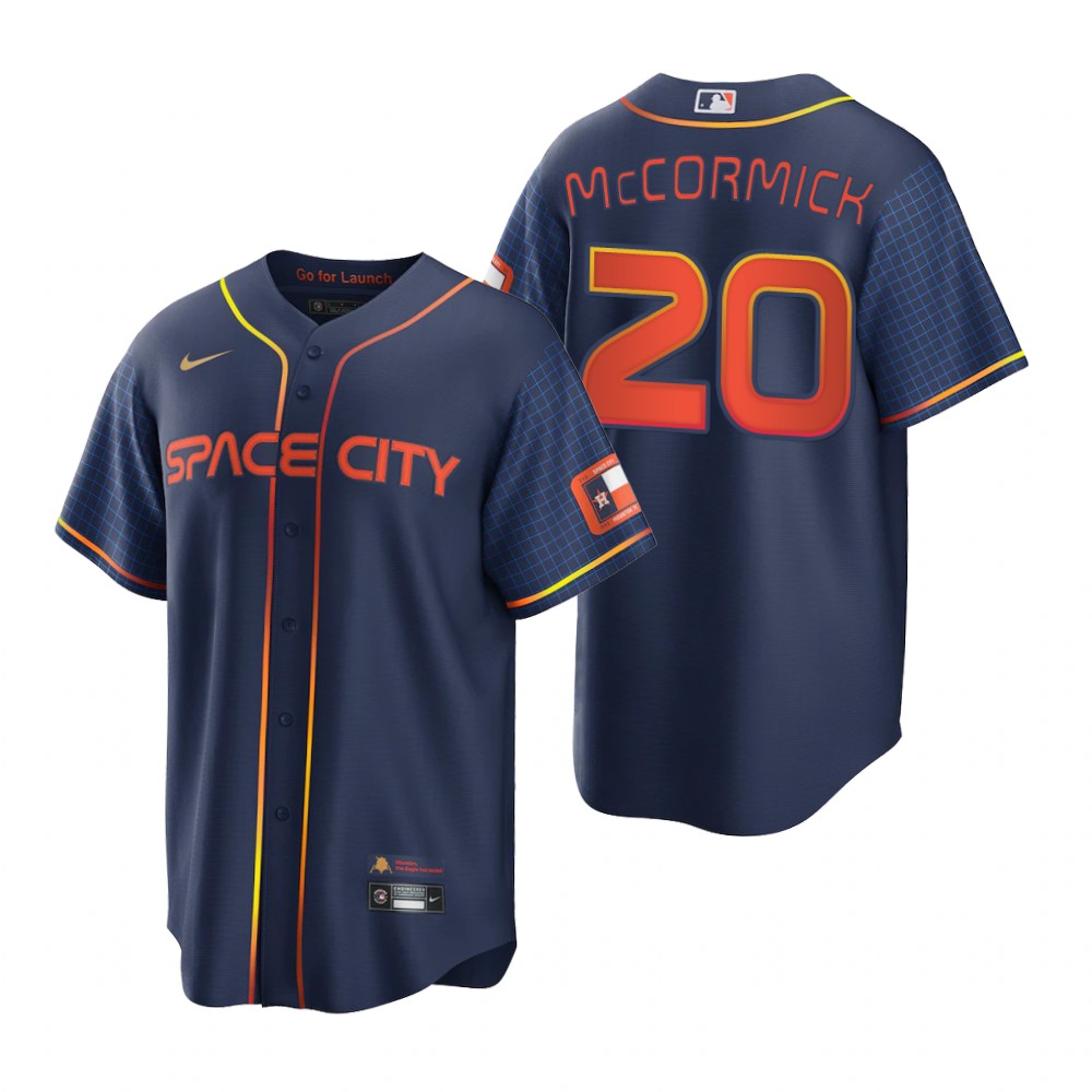 Houston Astros Chas McCormick Navy 2022 City Connect Replica Jersey