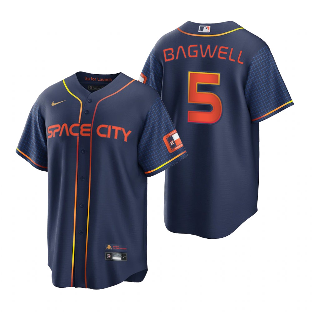 Houston Astros Jeff Bagwell Navy 2022 City Connect Replica Jersey