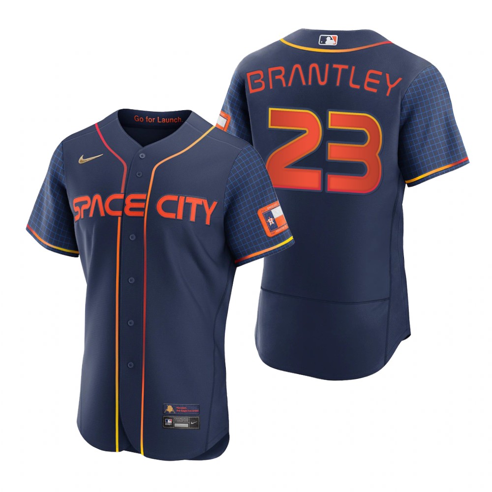 Men's Houston Astros Michael Brantley Navy 2022 City Connect Authentic Jersey