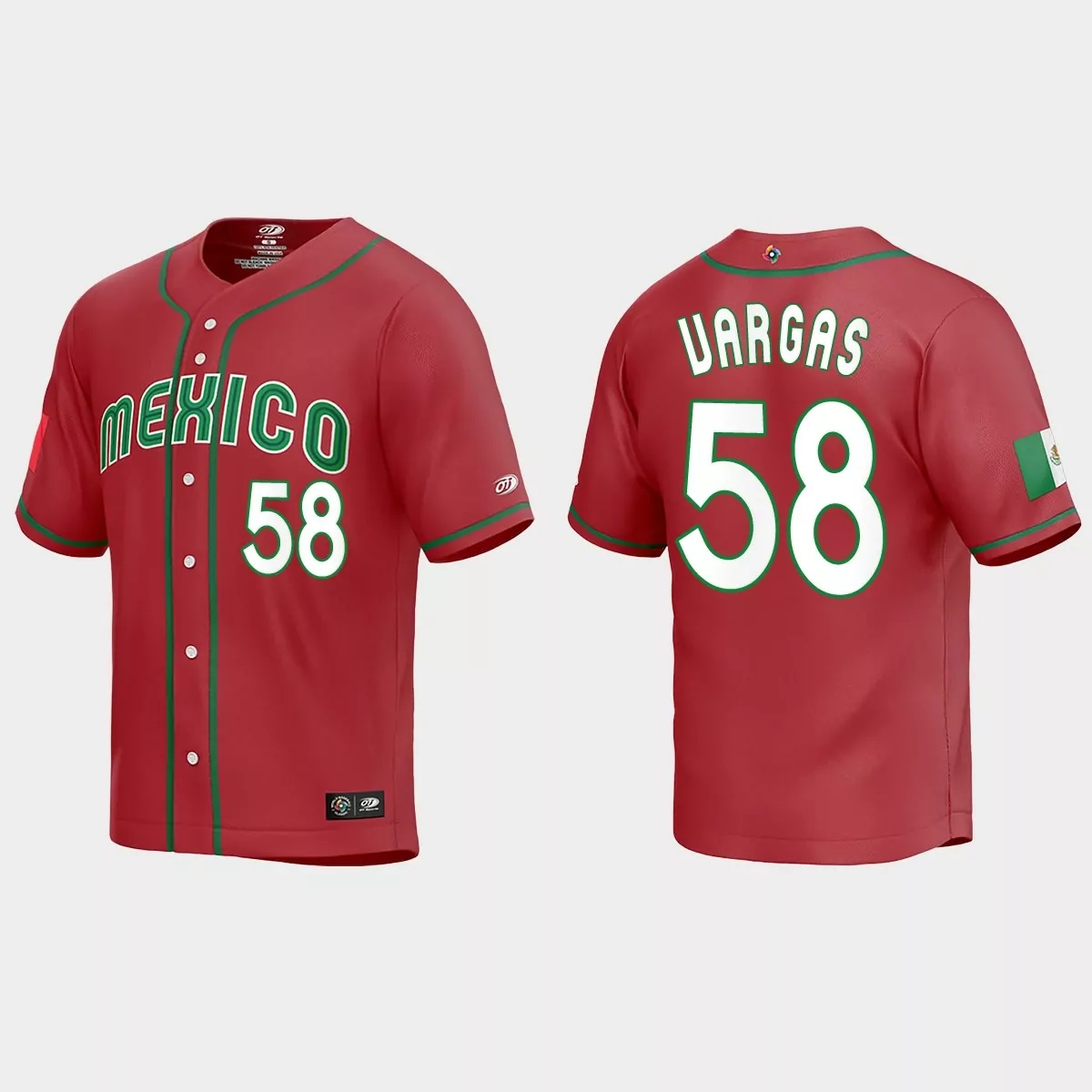 Cesar Vargas Mexico Baseball 2023 World Baseball Classic Replica Jersey – Red