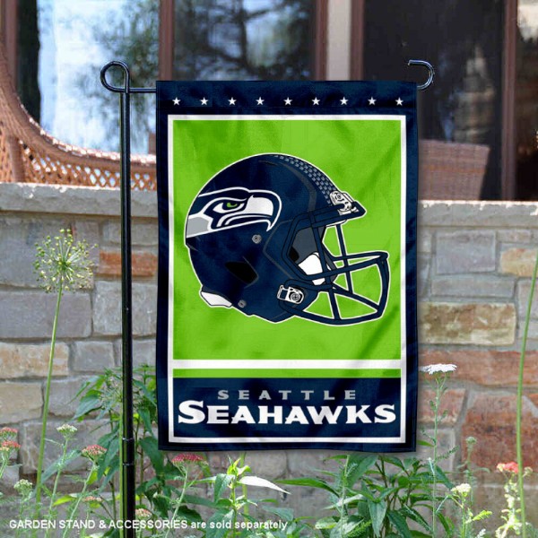 Seattle Seahawks Double-Sided Garden Flag 003 (Pls Check Description For Details)