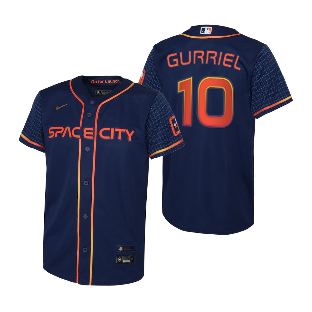 Youth Houston Astros Yuli Gurriel Nike Navy 2022 City Connect Replica Jersey